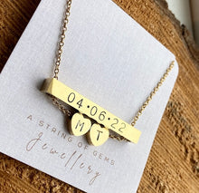 Load image into Gallery viewer, Personalised Horizontal &amp; Single or Double Bead Necklace
