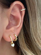 Load image into Gallery viewer, Heart Throb Dangle Hoops
