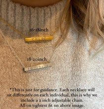 Load image into Gallery viewer, Personalised Horizontal Bar Necklace (Front &amp; Back Personalised Only)

