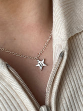 Load image into Gallery viewer, Personalised Silver Star Initial Bead Necklace
