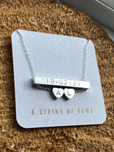 Load image into Gallery viewer, Personalised Horizontal &amp; Single or Double Bead Necklace
