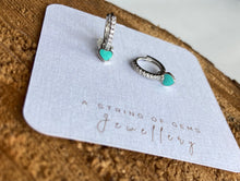 Load image into Gallery viewer, Love Is Love Dangle Hoops (MINT)

