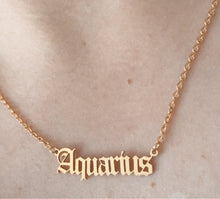 Load image into Gallery viewer, Gold Aquarius Necklace
